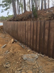 1000 Ft. Sea Wall build and installed at Lake Martin