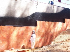  Waterproofing a retaining wall